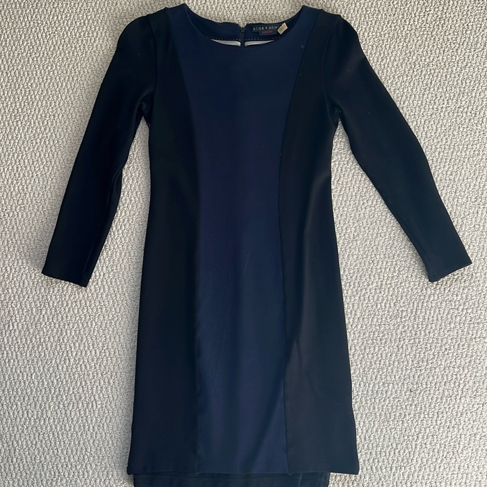 Alice + Olivia Size 2 Colour Block Midi Dress